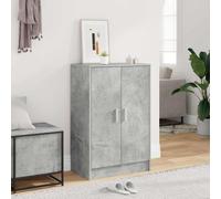 vidaXL Scarpiera Grigio Cemento 60x35x92 cm in Legno Multistrato