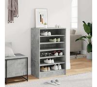 vidaXL Scarpiera Grigio Cemento 60x35x92 cm in Legno Multistrato