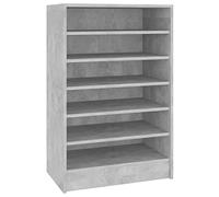 vidaXL Scarpiera Grigio Cemento 60x35x92 cm in Truciolato