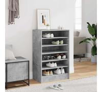 vidaXL Scarpiera Grigio Cemento 60x35x92 cm in Truciolato