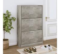 VIDAXL - Scarpiera Grigio Cemento 63x24x103 Cm In Legno Multistrato