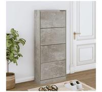 vidaXL Scarpiera Grigio Cemento 63x24x147 cm in Legno Multistrato