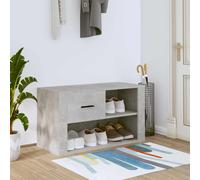vidaXL Scarpiera Grigio Cemento 80x35x45 cm in Legno Multistrato