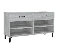 vidaXL Scarpiera Grigio Sonoma 102x35x55 cm in Legno Multistrato