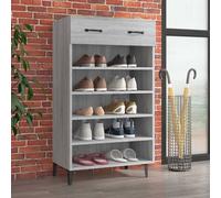 vidaXL Scarpiera Grigio Sonoma 60x35x105 cm in Legno Multistrato