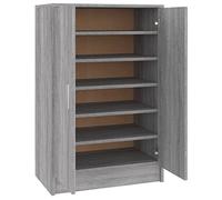 vidaXL Scarpiera Grigio Sonoma 60x35x92 cm in Legno Multistrato