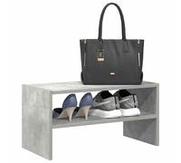 vidaXL Scarpiera Impilabile Grigio Cemento 60x30x30,5 cm