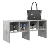 vidaXL Scarpiera Impilabile Grigio Cemento 89,5x30x40 cm