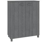 AX Scarpiera Scaffale Pino Scarpe Grigio 85x40x108cm Legno Massello Nuovo 340518