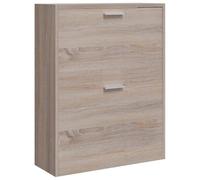 vidaXL Scarpiera Aspetto Legno Naturale con 2 Compartimenti