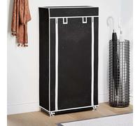 vidaXL Scarpiera in Tessuto Richiudibile 58 x 28 x 106 cm Nera