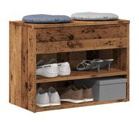 vidaXL Scarpiera Legno Antico 60x30x45 cm in Legno Multistrato, Panca da corridoio, Seduta da corridoio, Panca portaoggetti, Panca da Ingresso