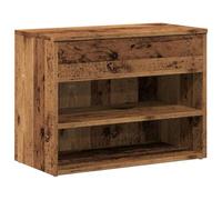 vidaXL Scarpiera Legno Antico 60x30x45 cm in Legno Multistrato, Panca da corridoio, Seduta da corridoio, Panca portaoggetti, Panca da Ingresso