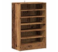 vidaXL Scarpiera Legno Antico 60x35x92 cm in Legno Multistrato, Mobile per Scarpe, mensola per Scarpe, Porta Scarpe, Armadio per Scarpe