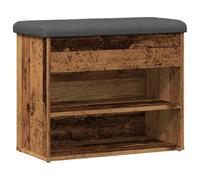 vidaXL Scarpiera Legno Antico 62x32x50 cm in Legno Multistrato, Panca portascarpe, Panca scarpiera, scarpiera, Panca, Panca portaoggetti