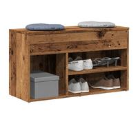 vidaXL Scarpiera Legno Antico 80x30x45 cm in Legno Multistrato, Panca da corridoio, Seduta da corridoio, Panca portaoggetti, Panca da Ingresso