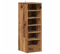vidaXL Scarpiera Legno Vecchio 32x35x92 cm in Legno Multistrato, Mobile per Scarpe, mensola per Scarpe, Porta Scarpe, Armadio per Scarpe