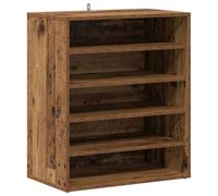 vidaXL Scarpiera Legno Vecchio 60x35x70 cm in Legno Multistrato, Mobile per Scarpe, mensola per Scarpe, Porta Scarpe, Armadio per Scarpe
