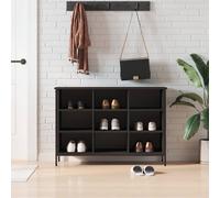 vidaXL Scarpiera Nera 100x35x70 cm in Legno Multistrato