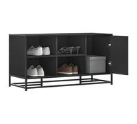 vidaXL Scarpiera Nera 100x40x53,5 cm in Truciolato e Metallo