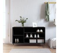 vidaXL Scarpiera Nera 102x36x60 cm in Legno Multistrato