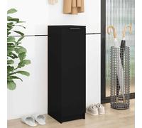 AX Scarpiera Nero SalvaSpazio Ordine 30x35x100cm Legno Organizer Anta New 811431