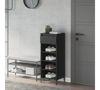 VIDAXL - Scarpiera Nera 40x36x105 Cm In Legno Multistrato