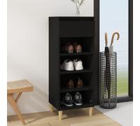 vidaXL Scarpiera Nera 40x36x105 cm in Legno Multistrato