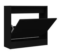 vidaXL Scarpiera Nera 60x21x57 cm in Legno Multistrato