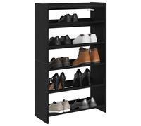 vidaXL Scarpiera Nera 60x25x100 cm in Truciolato