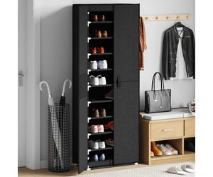 vidaXL Scarpiera Nera 60x30x166 cm in Tessuto