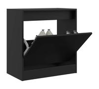 vidaXL Scarpiera Nera 60x34x63,5 cm in Legno Multistrato