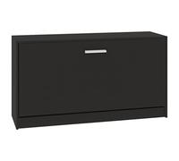 vidaXL Scarpiera Nera 80x24x45 cm in Legno Multistrato