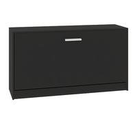 vidaXL Scarpiera Nera 80x24x45 cm in Legno Multistrato