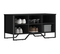 vidaXL Scarpiera Nera 90x38x45,5 cm in Truciolato