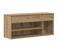 vidaXL Scarpiera Rovere Artigianale 102x30,5x45 cm Legno Multistrato, panca da corridoio, seduta da corridoio, panca portaoggetti, panca da ingresso