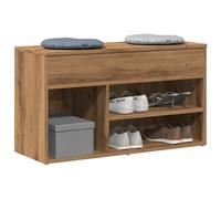 vidaXL Scarpiera Rovere Artigianale 80x30x45 cm in Legno Multistrato, Panca da corridoio, Seduta da corridoio, Panca portaoggetti, Panca da Ingresso