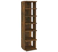 vidaXL Scarpiera Rovere Fumo 27,5x27x102 cm Legno Multistrato
