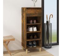 vidaXL Scarpiera Rovere Fumo 40x36x105 cm in Legno Multistrato