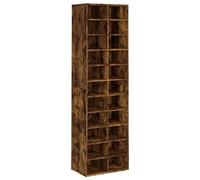 vidaXL Scarpiera Rovere Fumo 54x34x183 cm in Legno Multistrato