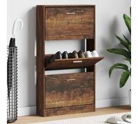 vidaXL Scarpiera Rovere Fumo 59x17x108 cm in Legno Multistrato