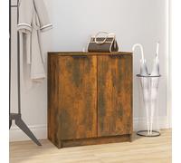 vidaXL Scarpiera Rovere Fumo 59x35x70 cm in Legno Multistrato