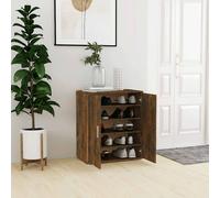 vidaXL Scarpiera Rovere Fumo 60x35x70 cm in Legno Multistrato