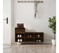vidaXL Scarpiera Rovere Marrone 102x36x60 cm in Legno Multistrato