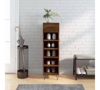 vidaXL Scarpiera Rovere Marrone 30x35x105 cm in Legno Multistrato