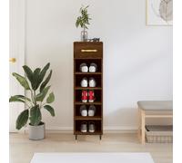 vidaXL Scarpiera Rovere Marrone 30x35x105 cm in Legno Multistrato