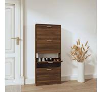 vidaXL Scarpiera Rovere Marrone 59x17x150 cm in Legno Multistrato