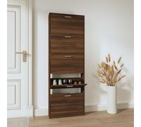 vidaXL Scarpiera Rovere Marrone 59x17x169 cm in Legno Multistrato
