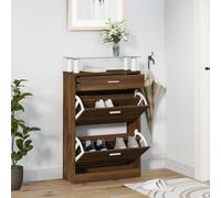 VIDAXL - Scarpiera Rovere Marrone 63x24x104 Cm In Legno Multistrato