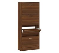 vidaXL Scarpiera Rovere Marrone 63x24x147 cm in Legno Multistrato